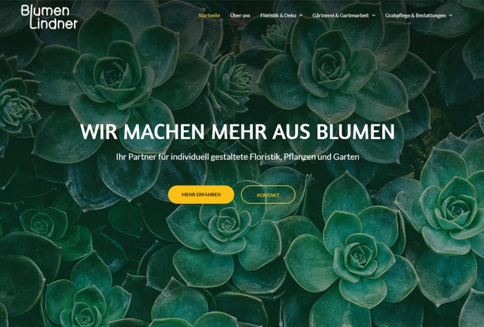 Blumen Lindner Website Relaunch