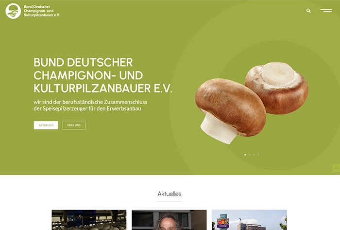 Website Relaunch für Bund Deutscher Champignon- und Kulturpilzanbauer e.V.
