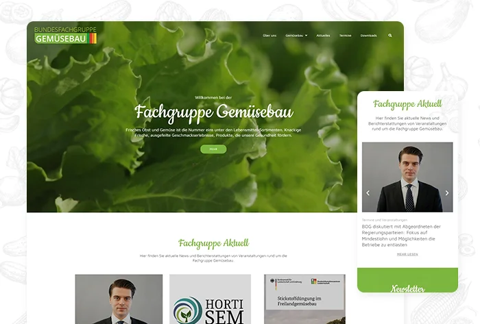 Website Relaunch für die Bundesfachgruppe Gemüsebau