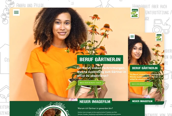 Website Relaunch für den Zentralverband Gartenbau e. V. (ZVG). Referat: Bildung und Forschung