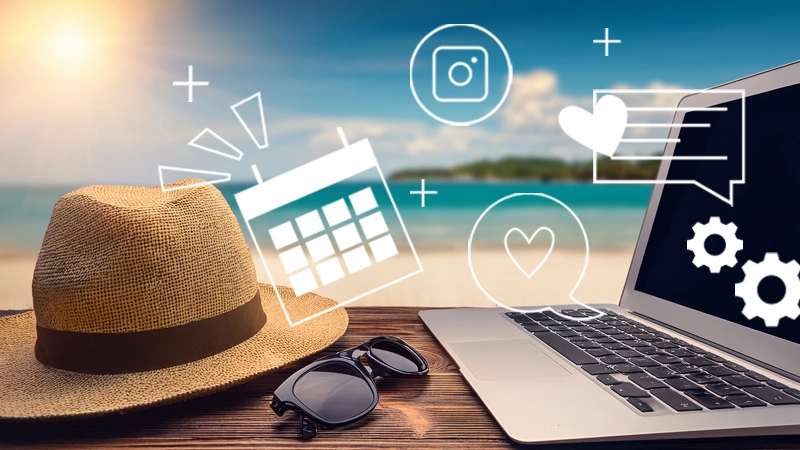 Social Media trotz Urlaub